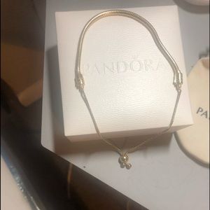 Pandora bracelet gold tone